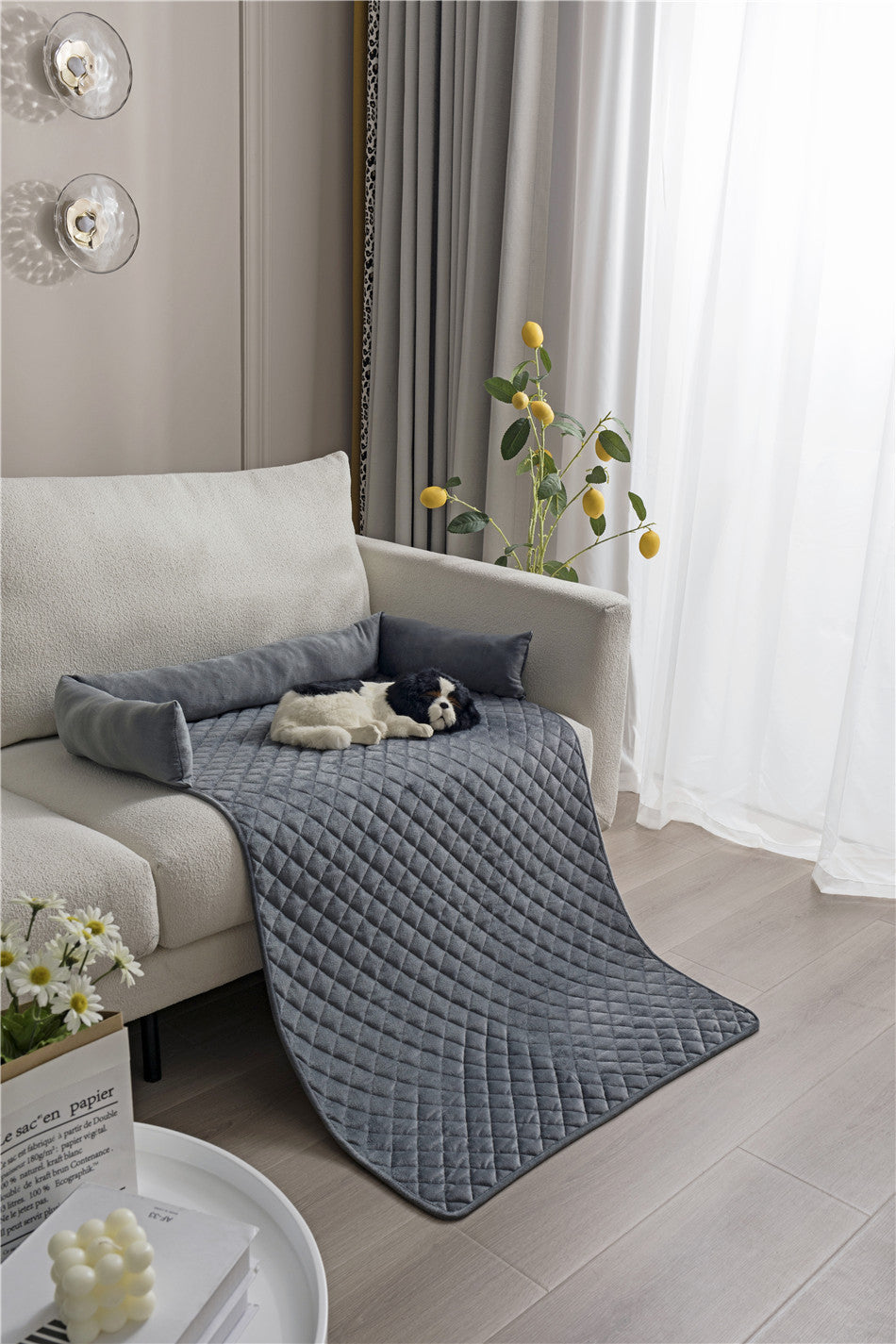 Curved Couch Protector Pet Bed