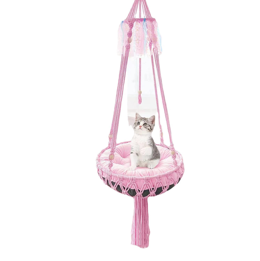 BohoNest™ Woven Aerial Cat Lounge