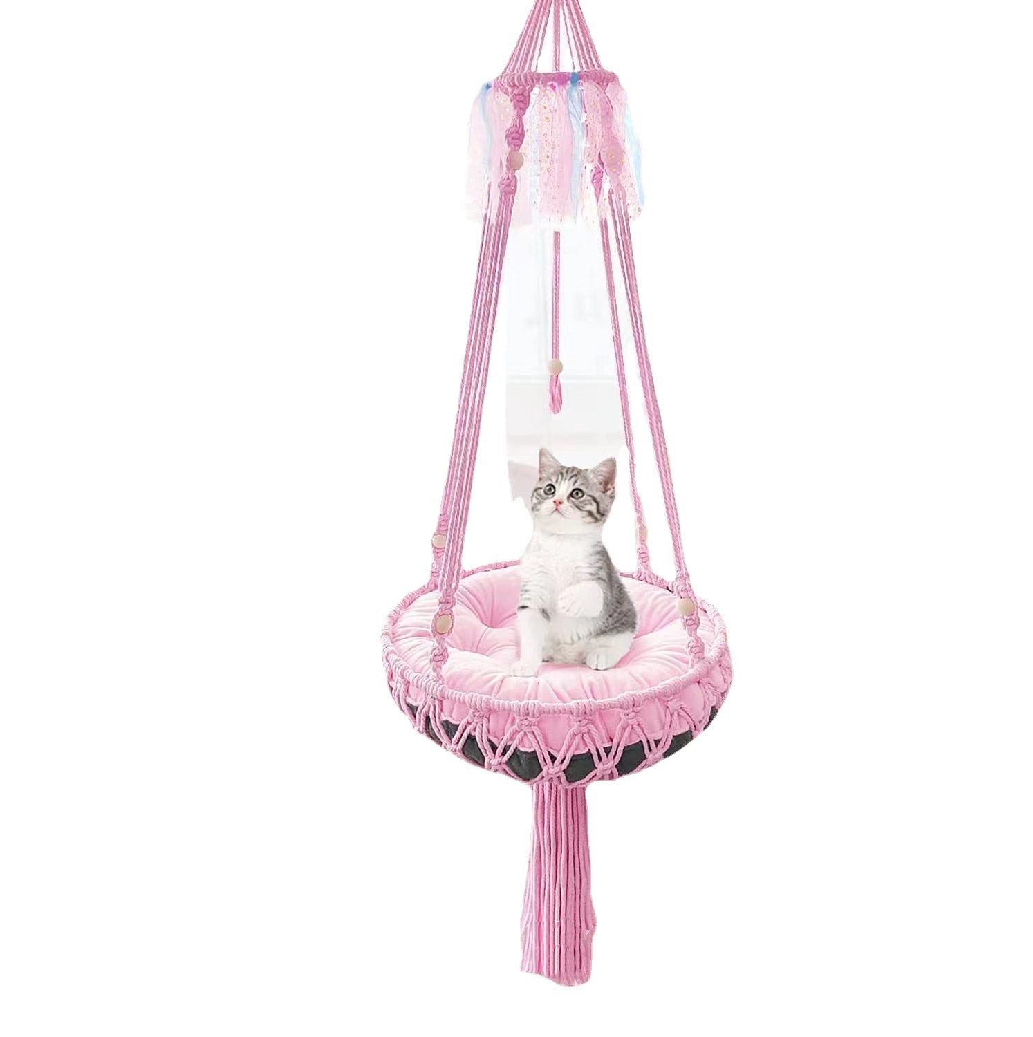 BohoNest™ Woven Aerial Cat Lounge